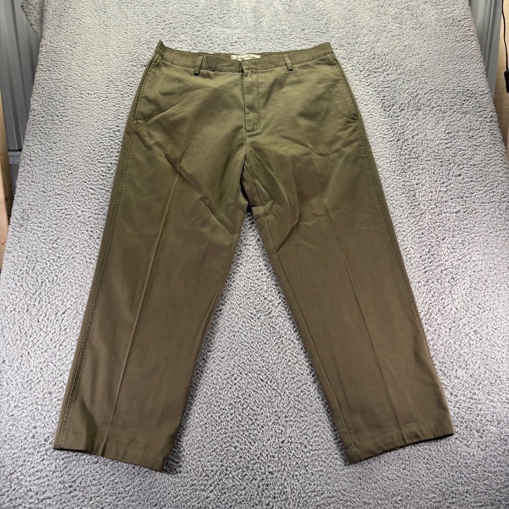 Indigo Palms Chino Pants Mens 40x30 Green Cotton Relaxed Tapered